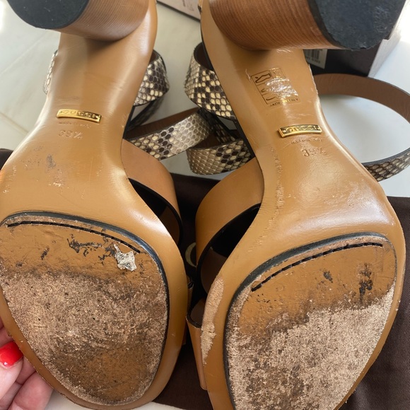 Gucci Python Ankle Wrap Heel Sandal - Picture 12 of 16